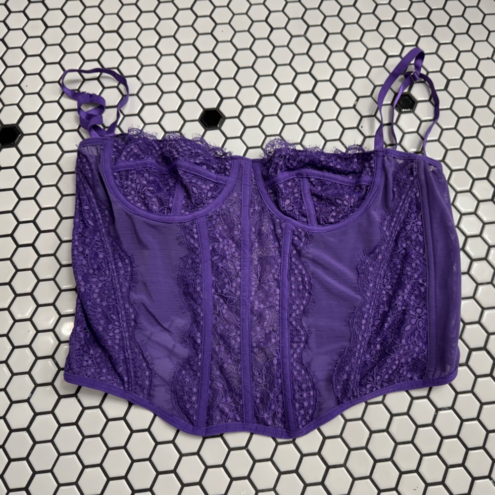 Dealmore Purple Lace Corset Top size medium